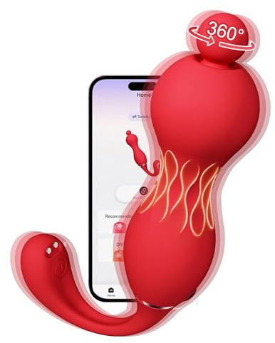 PQKuss Liebeskugeln Vibro Eier für Frauen mit App 360 Grad Rotation Bullet Vibratoren mit 10 Vibrationsmodi Vibro Ei G Punkt und Klitoris Stimulator Vibratorensets für Paare Frauen Solo