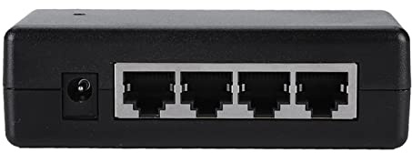 Fockety PoE-Netzteil, Praktisch für IP-Kamera-Nicht-POE-Geräte. 4-Port-PoE-Injektor für/Überwachungsinstallation