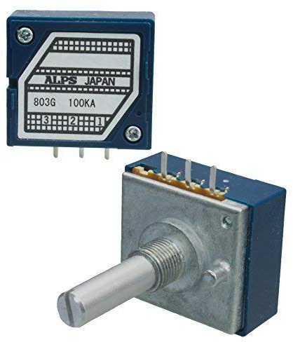 ALPS 100K logarithmisch RK27111 mono Dreh-Poti 100KA Ohm log. Das Blaue 6mm Potentiometer Poti 1 Stück