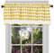 Achim Home Décor - Tende per finestre con mantovana a quadri, larghezza 147 cm, lunghezza 35,5 cm, motivo scozzese giallo e bianco, filtrano la luce, per camera da letto, soggiorno e sala da pranzo