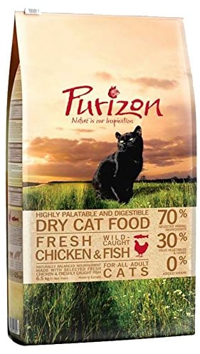 Purizon Premium-Trockenfutter für Katzen mit Huhn und Fisch (6,5 kg)