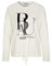 comma Casual Identity Damen Langarmshirt mit Pailletten Light Cream Placed Print 36