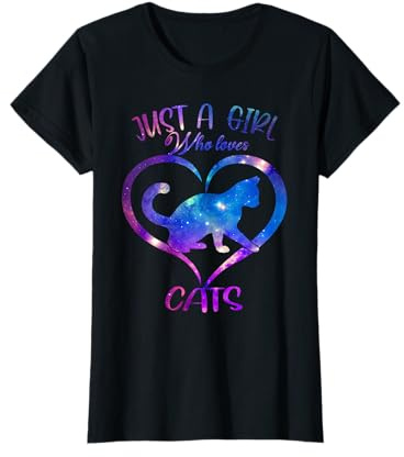 Une fille qui aime les chats, cadeau de chat pour les filles T-Shirt