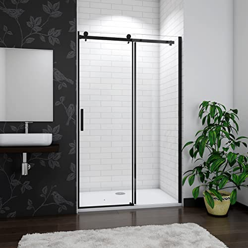 Biubiubath Bathroom Sliding Shower Enclosure Shower Screen Walk in 8mm Glass Door Cubicle 1100mm