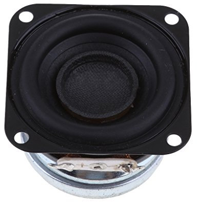 Leeadwaey Haut-parleur carré 40 mm 4 Ohm 10 W avec bord en caoutchouc