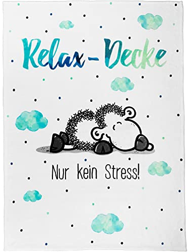 Sheepworld Fleece-Decke »Relax Decke« | Flauschdecke, Polyester, 130 x 180 cm, Motivdruck | Geschenkidee | L7006