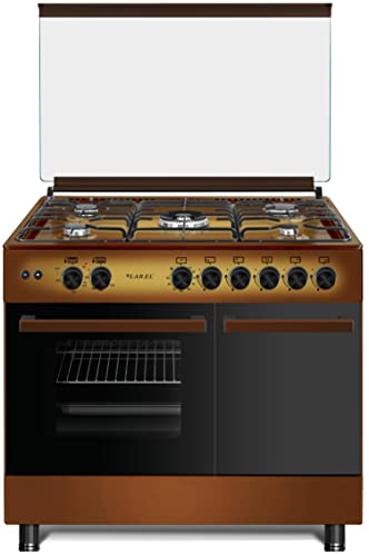 Cucina da 90x60 MARRONE Lar.El forno ELETTRICO con vano porta bombola 5 fuochi acc. elettrica