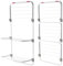 Kleeneze COMBO-8614 Three-Tier Overdoor Clothes Airer, Adjustable Shelves, Set of 2, Space Saving Drying Rack, for Compact Living & Smaller Households, Hard-Wearing Steel, 40 x 20 x 134 cm, Pink/White