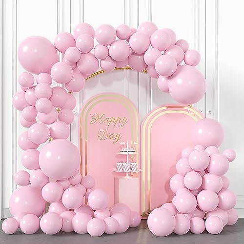Palloncini Rosa Pastello BIQIQI 113pcs Guirlande De Ballons Rosa Palloncino, Palloncini Compleanno Decorazione Rosa, BabyShower Battesimo Decorazioni Matrimonio, Palloncini 18 12 10 e 5 Pollici