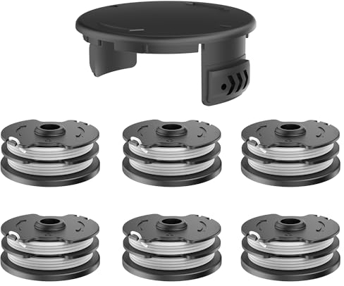 TRUSTLIONTEK Ersatzfadenspule, Kompatibel mit Parkside LIDL Akku PRTA 20-Li C3 A1B2 PRT 550 A1 A3 PRT 300 A1 Ersatzteile Kantenschneider. (6 fadenspule +1 Trimmerabdeckung)