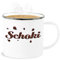 Emaille Becher Blechbecher - & Tassen - Schoki Partner Kostüm - Milky und Schoki Fasching Verledigung Karneval Schokoriegel Schokoladen Outfit Schokolade und Milch - 300 ml - Weiß Silber
