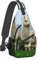 JEWOSS Alpaka Family Print Stilvolle Sling Bag - Premium Crossbody Brusttasche mit verstellbarem Gurt - Trendiges Design, Schwarz , Einheitsgröße