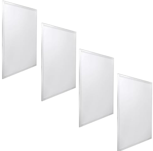 Jandei Panel LED para Techo, 59,5 x 59,5 cm, 48W, 3900 Lúmenes, Blanco, Pack de 4 (Blanco Cálido 3000k)