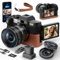 Monitech 48MP Digital Camera for Photography 16x Digital Zoom 5K Video Camera for Photography vlogging camera for Youtube with SD Card 32GB