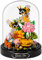 Mini Animals Flower Building Set - 588 Pcs Butterflies Bees Flowers Animals Building Blocks with Transparent Cover, Garden Den Block Kit for Adults Kids Christmas Home Decoration Gifts,Bees