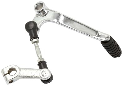 Motoforti Silver Tone Gear Shifter Shift Lever 26cm Long for Motorcycle | Metal, Long-lasting, Universal Motorcycle Gear Shift Lever