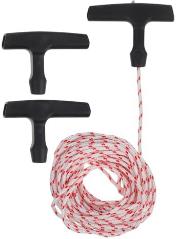Mipcase 1 Set Lawn Mower Handle Handles Lawn Mower Pull Start Cord Trolling Motor Pull Cord Lawn Mower Recoil Springs Pull Cord Rope Starter Rope Pull Cord Lawn Mower Pull Rope Guide Pp