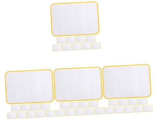 PRETYZOOM 4sets Ironing Mat Power Board Surge Protected Rack Hangers Pad Cord Wrinkle Binding Boards Ironing Boards Cable Ties Zip Ties Door Press Holder Cable Clips Yellow Polyester 10pcs*4
