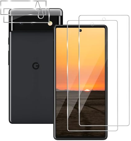 Carantee 2+2 Stück Schutzfolie für Panzerglas für Google Pixel 6 5G, Anti-Kratzen Splitterfest Google Pixel 6 Panzer Schutz Glas, 9H Härte HD-Klar Kristallklar Pixel 6 5G Härteglas