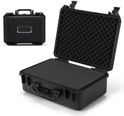 SOARS Fotokoffer, Wasserdichter Universalkoffer mit anpassbarem Schaumstoff & Druckausgleichsventil, Kamerakoffer Transportkoffer Werkzeugkoffer für Kamera, Objektive & Zubehör (22)