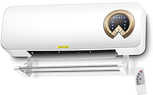 SaryEdge Electric Heaters 2000W PTC Over Door Air Conditioner Wall Fan Heater with LED Display, 8H Timer & Remote Control Suitable for Bathroom Use Interesting l(White 1-55.5X17.5X13CM