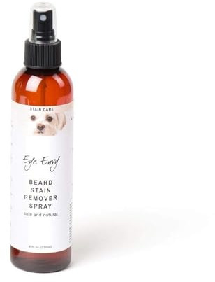 Eye Envy Beard Stain Remover Spray for Dogs/Cats|100% Natural and Safe|Lift Stains from Drooling, Saliva, Food, Runoff from Tearing|Treats The Cause of staining, 8oz