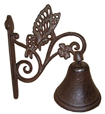 Sport Tent-Vintage Glocke Türglocke Wandglocke Gusseisen Antik rustikal Gartenglocke für Türklingeln Gartendeko (17 * 9.5 * 18cm)