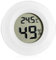 Digital Thermometer Hygrometer Innentemperatur Feuchtigkeits Meter Detektor runder elektronischer Thermometer mit LCD Anzeige für Auto Küche Innengarten Keller Kühlschrank Schrank