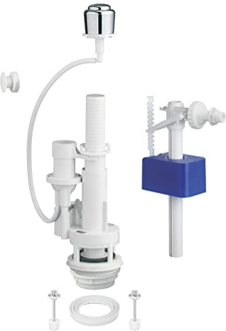 MECCANISMO PNEUMATICO (SCARICO SINGOLO) PER VASI MONOBLOCCO - COMPLETO DI GALLEGGIANTE ENTRATA LATERALE BLUE RAMBO 3/8