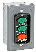 LCE-3 Nema 1 Three Button Interior Control Station in Traditional Single Gang Bo