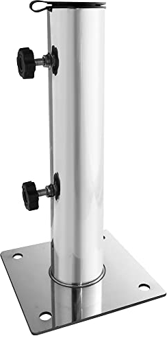 osoltus Pied de parasol en acier inoxydable pour plaque de granit Ø max. 55 mm 4 trous