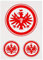 Eintracht Frankfurt Aufkleberkarte 3er Set Logo rot E, Aufkleber, Sticker SGE