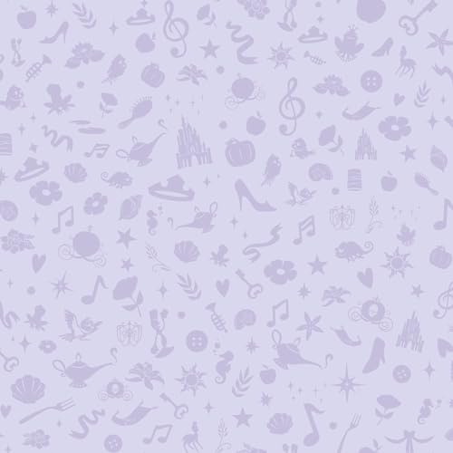 RoomMates Disney Princess Purple Glitter Wallpaper RMK11409WP