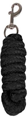 ARBO-INOX - Anbindestrick - für Halfter - 2 Meter - mit Karabiner - 13 Farben (Schwarz)
