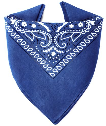 Karl Loven Bandana 100% Baumwolle Premium-Qualität für Damen Herren Halstuch Kopftuch original Paisley Muster Headwear Haar Schal Ansatz Handgelenk Kopf Biker