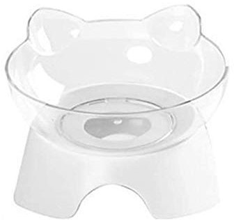 Shoze Raised Cat Food Bowls Cat Bowls Tilted Non-Slip and Splash-Proof With Holder Elevated Protect The Neck for Cats and Small Dogs