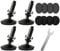 Lot de 4 pieds de nivellement réglables et pivotants - Régleur de hauteur robuste avec écrou en T - Vis sur meuble - Table de travail - Pieds auto-nivelants (5.1 cm de diamètre de la base
