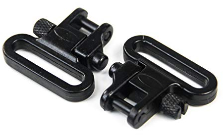 GUGULUZA 2 STÜCK 2,54cm Schnellverschluss Riemenbügel, QD Sling Swivel, für Gewehrgurt und Schraube Holzpfosten