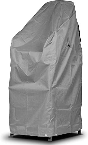 Mehr Garten Housse de Protection pour chaises empilables/chaises Pliantes | 68 x 98 x 110/150 cm | Polyester tissé Oxford 600D, Couleur : Gris