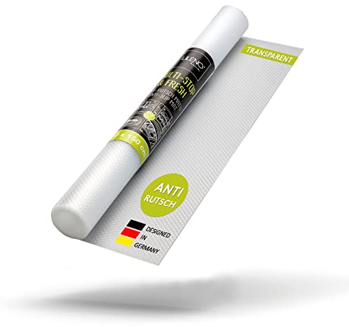 LILENO HOME Schubladenmatte 30x1000 cm 1er Set (transparent) - Antirutschmatte Schubladen als Schubladeneinlage für Kühlschrank - Schublade Einlagen zuschneidbar als Antirutschmatten Küche