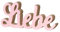 levandeo Schriftzug Liebe L20cm Pastell Rosa Holz Tischdeko Deko Aufsteller Buchstaben Wohndeko