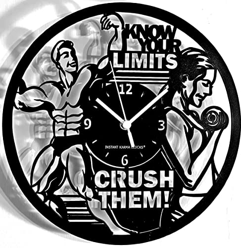 Instant Karma Clocks Wanduhr Fitnessstudio Gym Fitness Kultur Ausbildung Sport