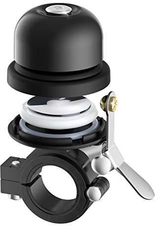 Stouchi AirTag Bike Bell, Brass, 0.87-1 Handlebar