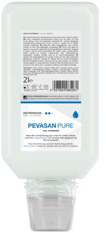 Pevasan PURE - hochwertige, besonders milde Flüssigseife für sensible Haut geeignet - unparfümiert, 2 Liter Softflasche, 6 Stück