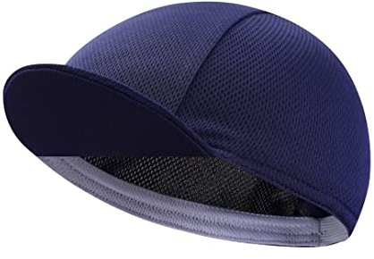 BikingBros Black Cycling Cap - Polyester White Cycling Hat-Under Helmet - Cycling Helmet Liner Breathable&Sweat Uptake，A2，One Size