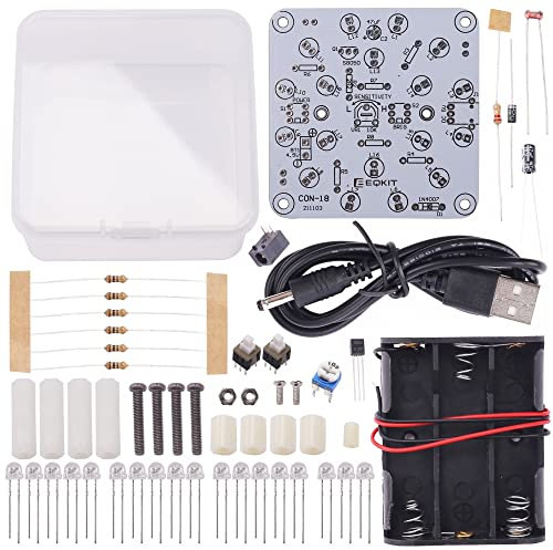 DONGKER DC 4.5V-5V Digital LED Electronic Photocontrol Lamp DIY Kit,Dual Adjustable Brightness Controller Electronic Soldering