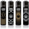 Clipper Feuerzeug 4er Set: (Gold & Silver Leaves)