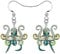 NEWEI Cute Emaille Wal Oktopus Qualle Hai Ohrringe Seepferdchen Strand Schmuck für Damen Frauen Mädchen Meerestiere Geschenke (Grüner Oktopus)