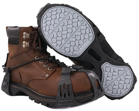 Ergodyne TREX Slip-On Indoor Anti-Slip Shoe Traction, Oil Resistant Anti Slip Soles for Boots, XL, Black