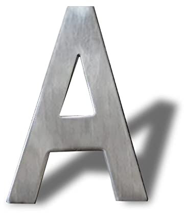 Hausnummer aus Edelstahl selbstklebend-Höhe 12 cm Hausnummer klebend silber-Hausnummer-zahlen edelstahl(A)